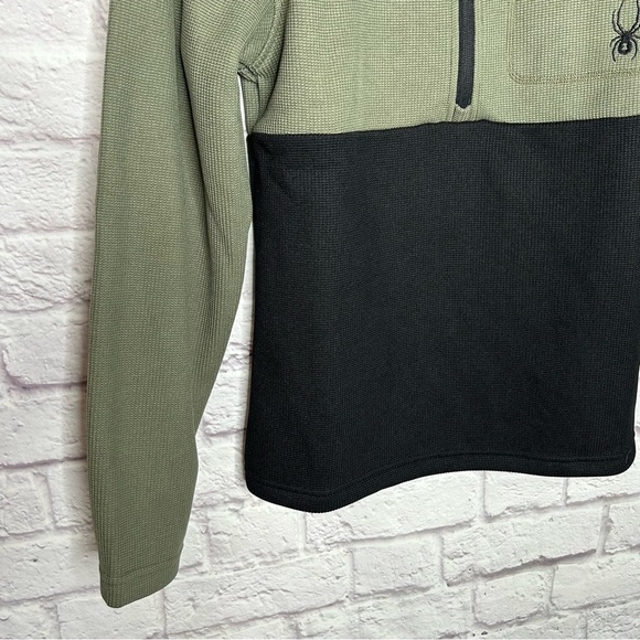 NWT Spyder Tea Leaf Medallion Bonded Fleece Sweater - Zip Neck - Picture 8 of 14